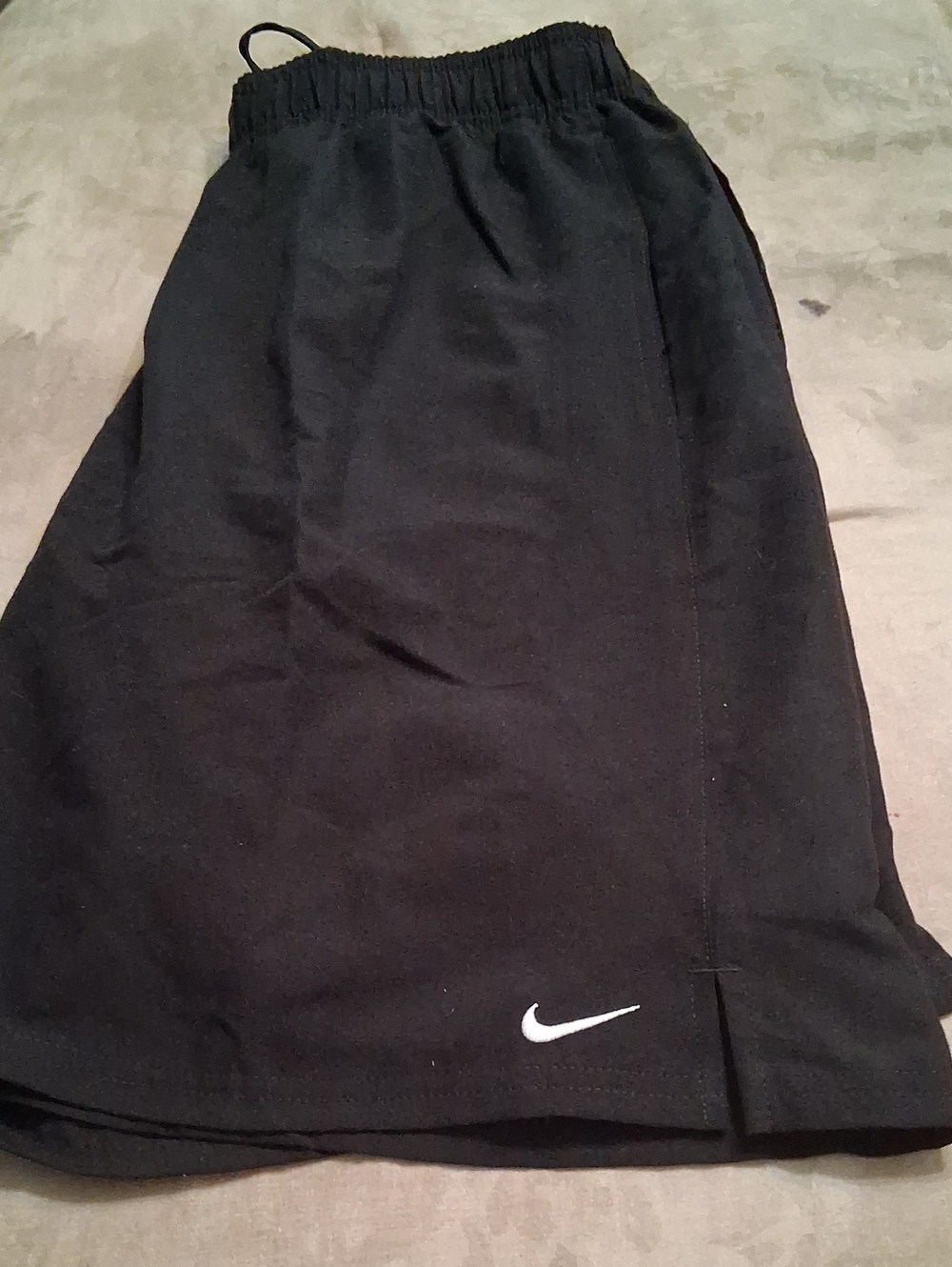 Nike Dry Fit Black Shorts with White Swoosh